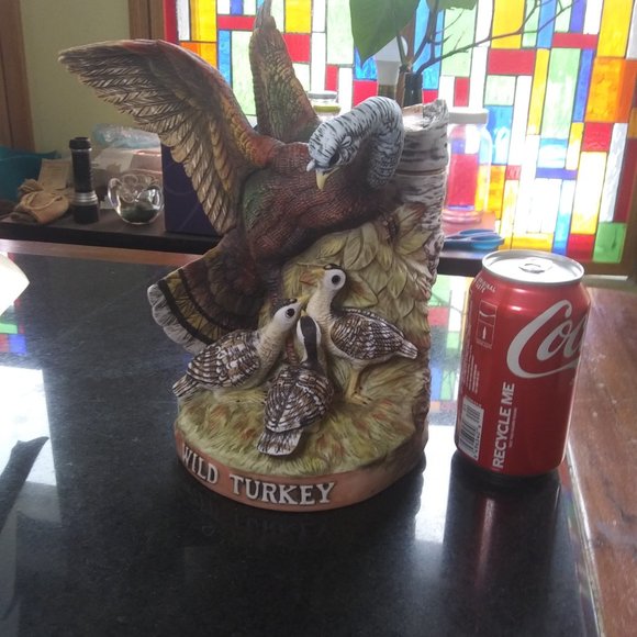 Vintage Austin Nichols Wild Turkey Porcelain Decanter 1984 Turkey with Poults - Picture 11 of 16